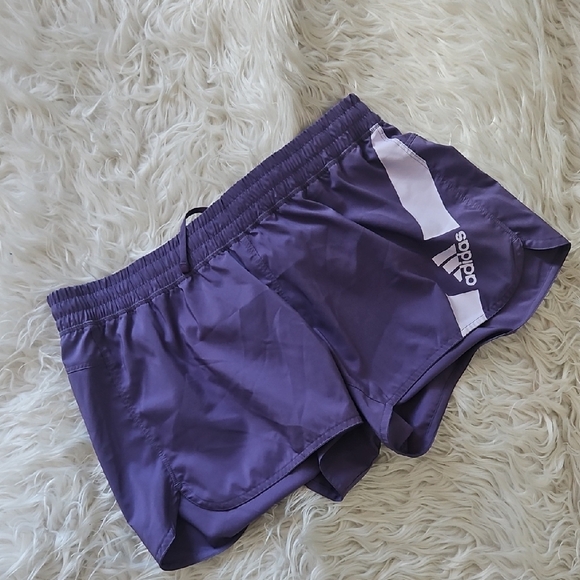 Adidas Purple Athletic Shorts Size Large - Picture 1 of 3